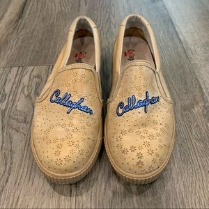 CallagHan Adaptaction loafer shoe Women's 37 Soft Tan leather Flats 7 / 6.5